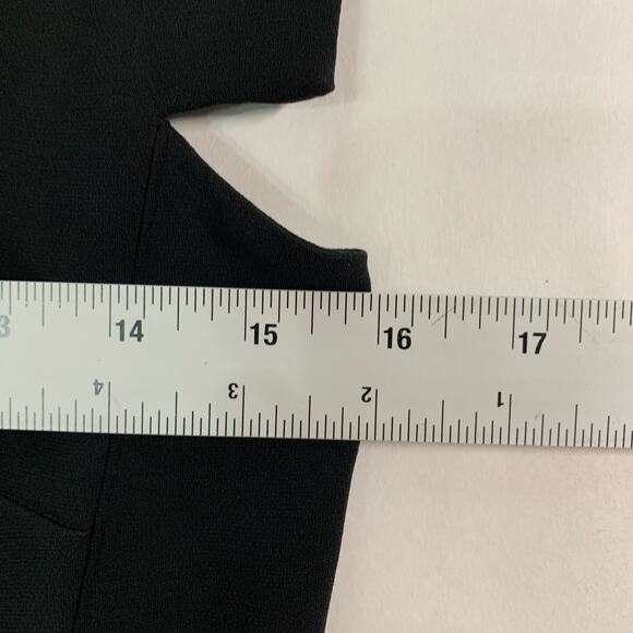 MM. Lafleur L Sarah Black Lightweight Crepe Cap Sleeve Dress Classic - Picture 6 of 9